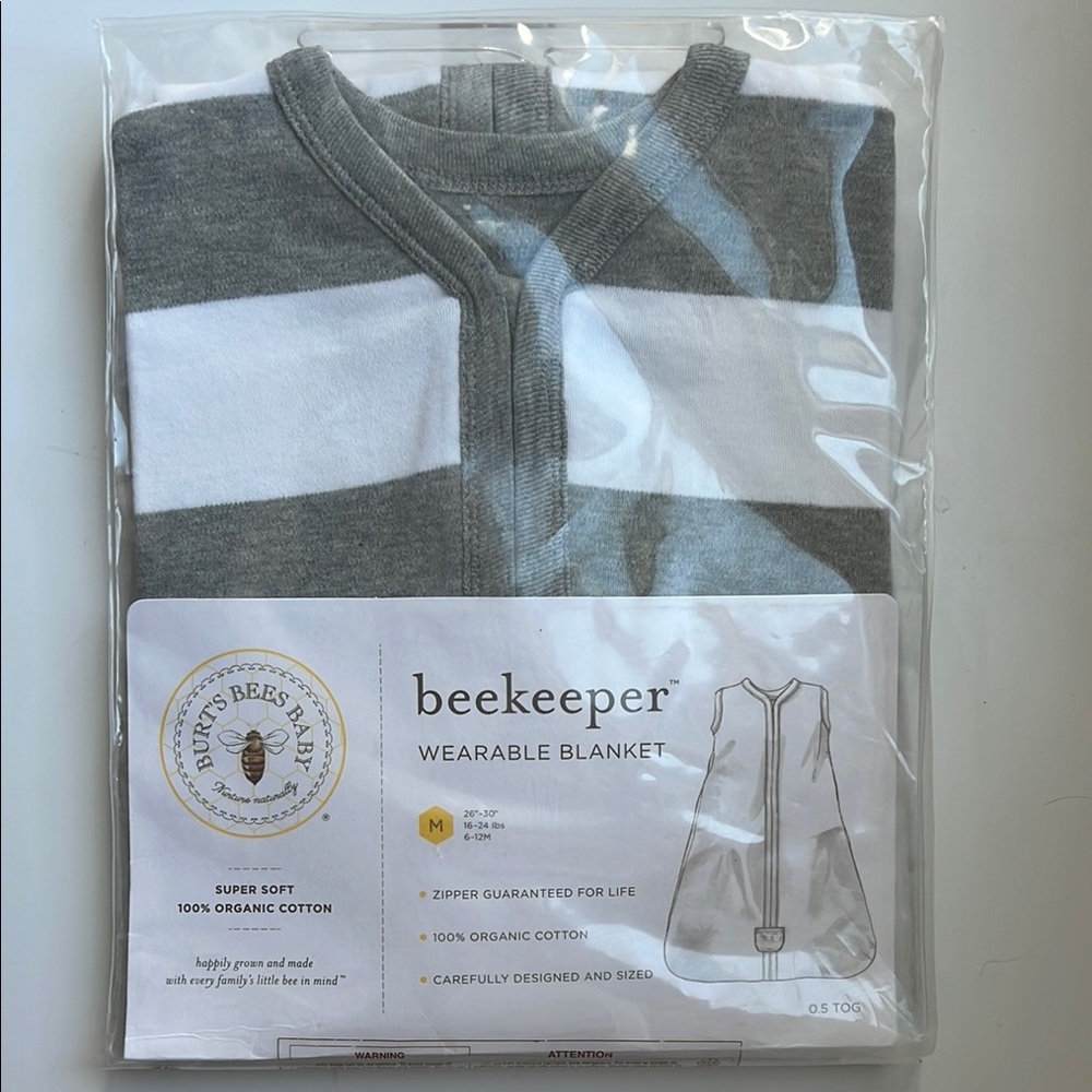 Burt's Bees Baby Striped Wearable Blanket
